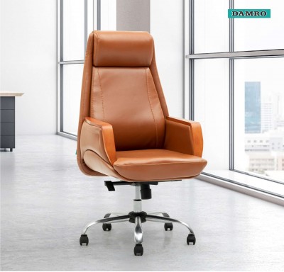 Grandiose High Back Chair Leatherette - Brown