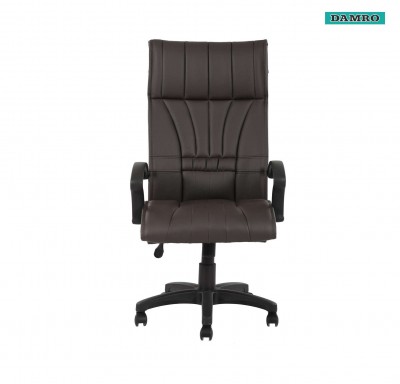 Peta High Back Chair Leatherette - Brown