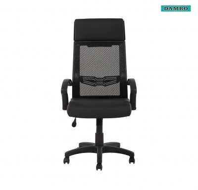 Quest High Back Chair Leatherette/Mesh Fabric - Black