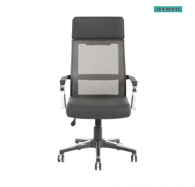 Maven High Back Chair Leatherette/Mesh Fabric - Grey