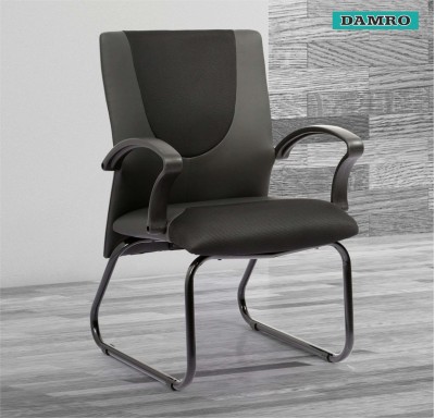Damro Victor Visitor Chair Fabric/Leatherette  Black