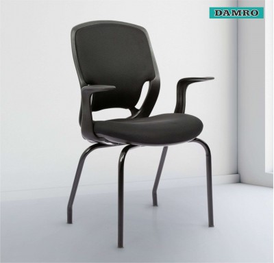 Damro Ebony Visitor Chair Fabric Black