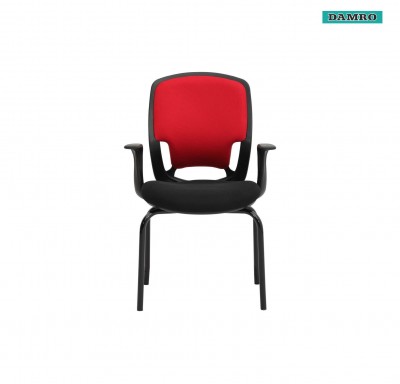 Damro Ebony Visitor Chair Fabric Maroon