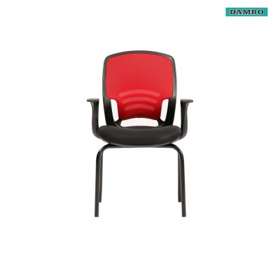 Damro Indigo Visitor Chair Mesh Fabric Maroon