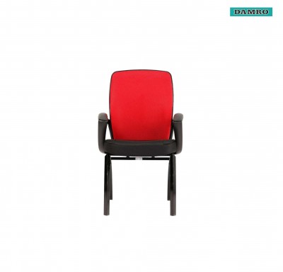 Damro Navy Visitor Chair Fabric Maroon