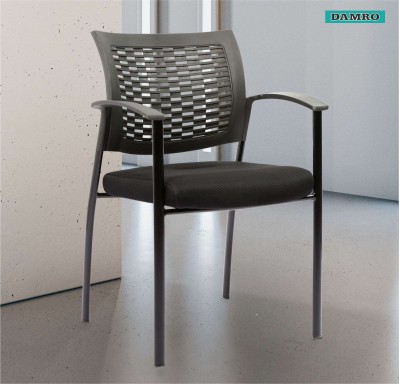 Damro Zinc Visitor Chair Fabric Black