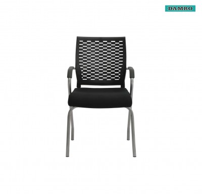 Damro Cordial Visitor Chair Leatherette Black