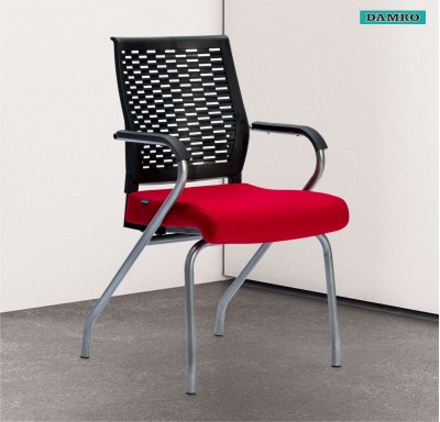 Damro Cordial Visitor Chair Leatherette Maroon