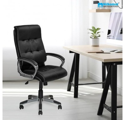 Veneto High Back Chair Leatherette - Brown