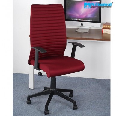 Thames Neo High Back Chair Fabric - Maroon