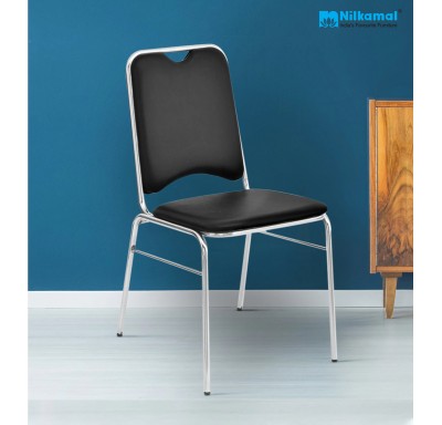 Nilkamal Contract 05 Visitor Chair Without Arm Leatherette - Black