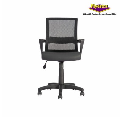 Presto Low Back Chair Leatherette  - Black